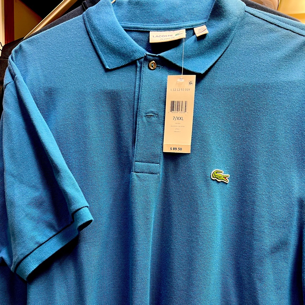 Lacoste Polo, XXL/7, 100% cotton, New w/tag